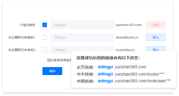 電子畫冊個性化域名設置